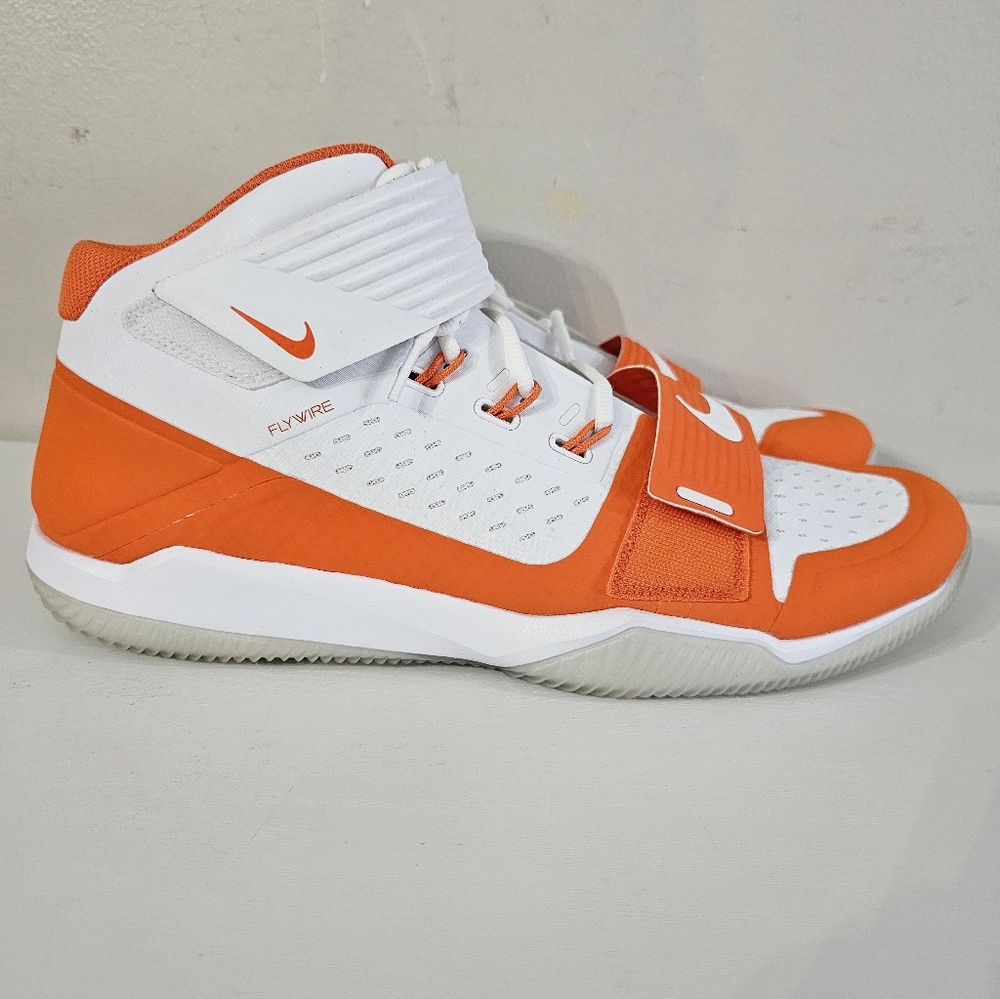 Nike Force Salvage Turf Mid Football Sneakers White & Orange Men's Shoe Size 16